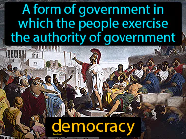 a form of government in which the people exercise the authority of government