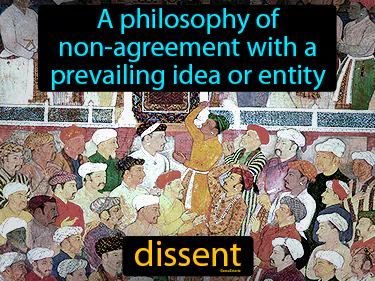 A philosophy of non-agreement with a prevailing idea or entity