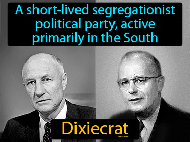 a short-lived segregationist political party, active primarily in the South