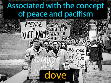 associated with the concept of peace and pacifism