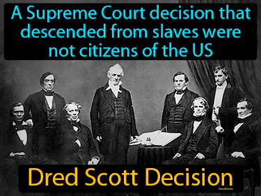 a Supreme Court decision that descended from slaves were not citizens of the US