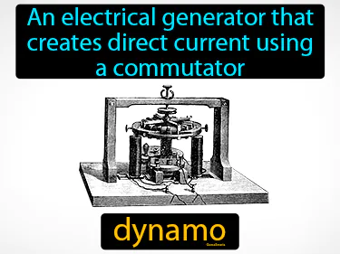 An electrical generator that creates direct current using a commutator