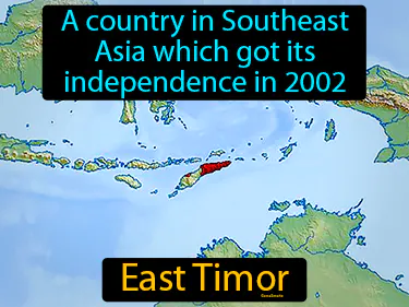 A country in Southeast Asia which got its independence in 2002