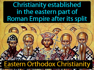 Christianity established in the eastern part of Roman Empire after its split