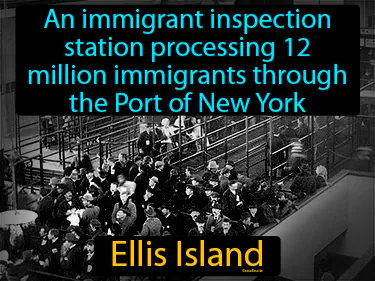 an immigrant inspection station processing 12 million immigrants through the Port of New York