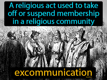 A religious act used to take off or suspend membership in a religious community
