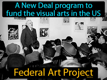 a New Deal program to fund the visual arts in the US