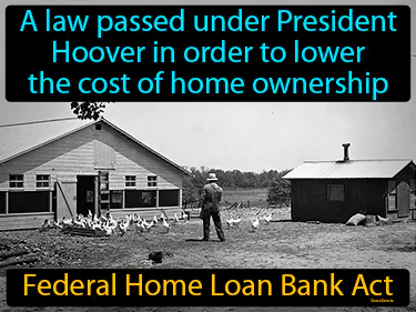 a law passed under President Hoover in order to lower the cost of home ownership
