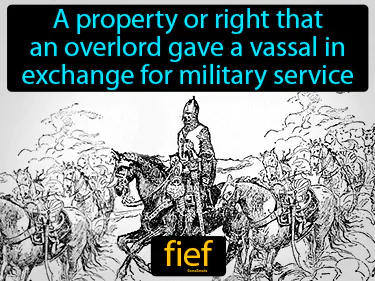 a property or right that an overlord gave a vassal in exchange for military service