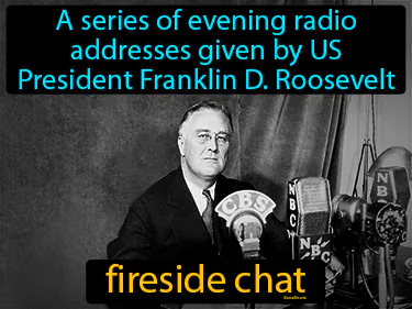 a series of evening radio addresses given by Franklin D. Roosevelt