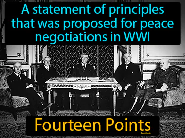a statement of principles that was proposed for peace negotiations in WWI
