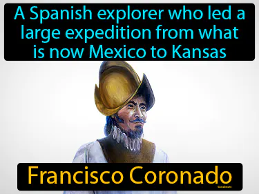 A Spanish explorer who led a large expedition from what is now Mexico to Kansas