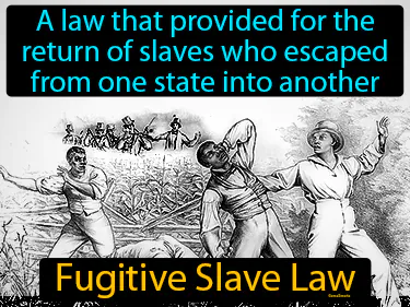 a law that provided for the return of slaves who escaped from one state into another
