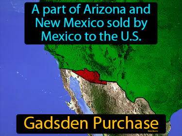 a part of Arizona and New Mexico sold by Mexico to the U.S.
