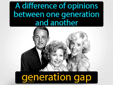 a difference of opinions between one generation and another