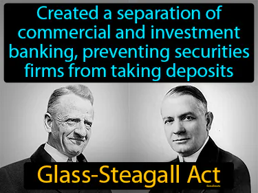 created a separation of commercial and investment banking, preventing securities firms from taking deposits
