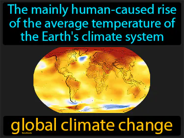 the mainly human-caused rise of the average temperature of the Earth's climate system