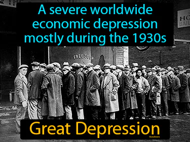 a severe worldwide economic depression mostly during the 1930s