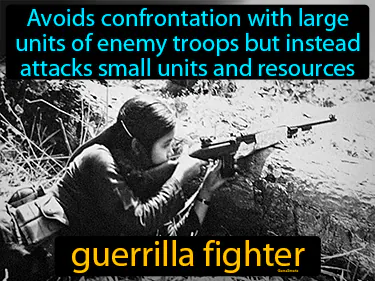 Avoids confrontation with large units of enemy troops but instead attacks small units and resources