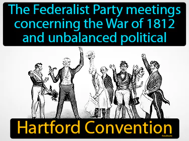 the Federalist Party meetings concerning the War of 1812 and unbalanced political power