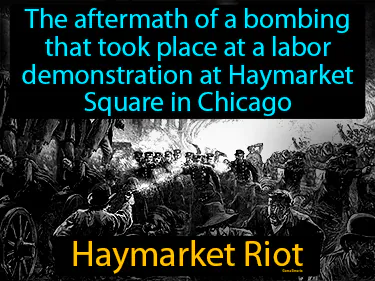 the aftermath of a bombing that took place at a labor demonstration at Haymarket Square in Chicago