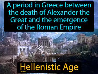 a period in Greece between the death of Alexander the Great and the emergence of the Roman Empire