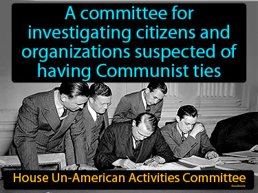 a committee for investigating citizens and organizations suspected of having Communist ties