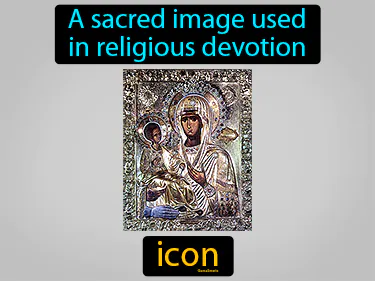 A sacred image used in religious devotion
