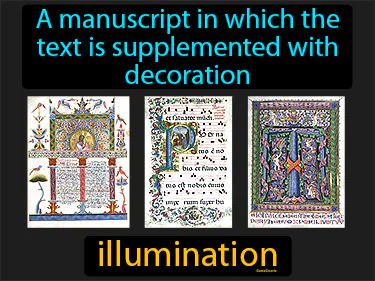 A manuscript in which the text is supplemented with decoration