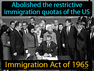 abolished the restrictive immigration quotas of the US