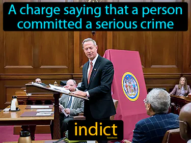 a charge saying that a person committed a serious crime