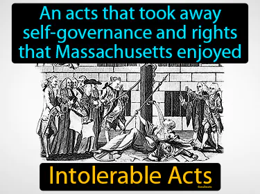 an acts that took away self-governance and rights that Massachusetts enjoyed