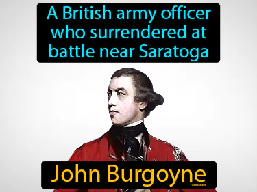a British army officer who surrendered at battle near Saratoga