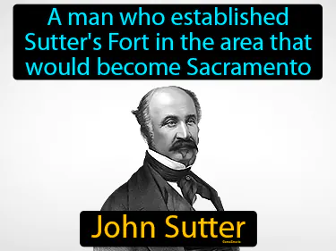 a man who established Sutter's Fort in the area that would become Sacramento