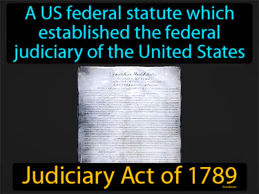 a US federal statute which established the federal judiciary of the United States
