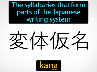 The syllabaries that form parts of the Japanese writing system