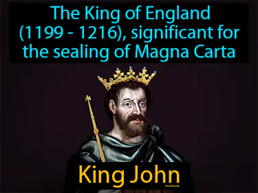 the King of England (1199 - 1216), significant for the sealing of Magna Carta