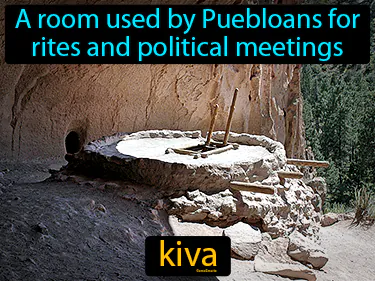 a room used by Puebloans for rites and political meetings