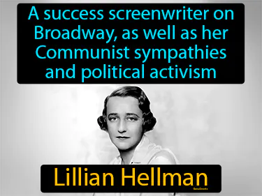 a success screenwriter on Broadway, as well as her Communist sympathies and political activism