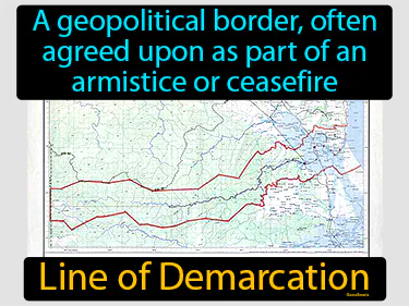a geopolitical border, often agreed upon as part of an armistice or ceasefire