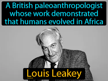 a British paleoanthropologist whose work demonstrated that humans evolved in Africa