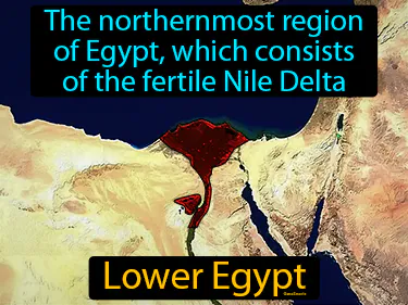 the northernmost region of Egypt, which consists of the fertile Nile Delta
