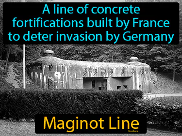 A line of concrete fortifications built by France to deter invasion by Germany