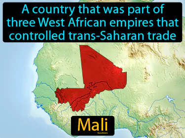 A country that was part of three West African empires that controlled trans-Saharan trade