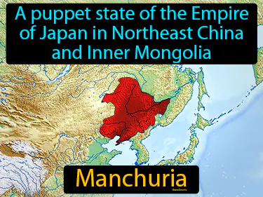 A puppet state of the Empire of Japan in Northeast China and Inner Mongolia