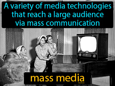 a variety of media technologies that reach a large audience