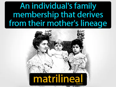 an individual's family membership that derives from their mother's lineage