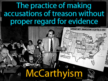 the practice of making accusations of treason without proper regard for evidence