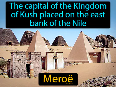 the capital of the Kingdom of Kush placed on the east bank of the Nile