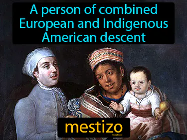 a person of combined European and Indigenous American descent